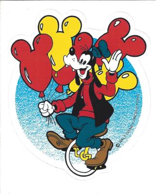 Vintage Goofy Sticker 1970s Disney