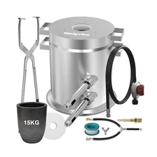 Nelyrho 15kg Propane Smelting Furnace Kit, Foundry Aluminium Silver Gold Copp...