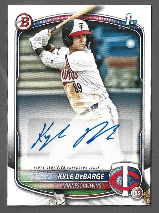 2025 Bowman Baseball Kyle Debarge  1st Auto Twins