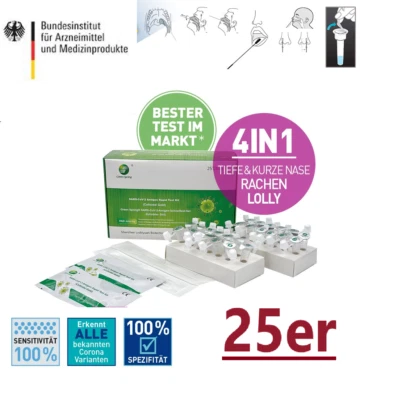 Green Spring Corona Schnelltest Antigen 25 Stück Speicheltest BfArM gelistet