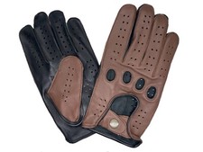 MEN'S CHAUFFEUR SHEEPSKIN LEATHER CAR DRIVING GLOVES (Finished Sewn Knuckles)