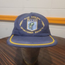 VTG Bass Anglers Sportsman Society Master Trucker Snapback Hat Cap USA Made 80's
