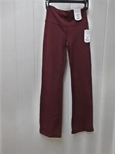 Xersion SZ XS Maroon Athletic Bootcut Leggings High-rise Tummy Control UPF +50