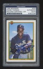 FRANK THOMAS 1990 BOWMAN ROOKIE AUTOGRAPH PSA/DNA PERFECT CENTERED+AUTO HOF  HOT