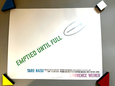 Lawrence Weiner EMPTIED UNTIL FULL Tokyo Poster 16.9x22.0