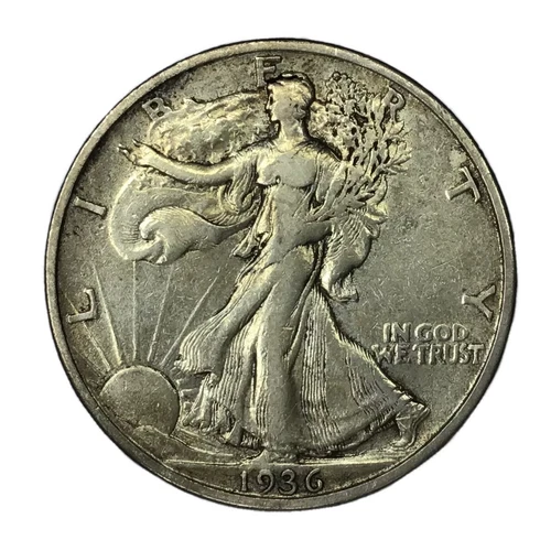 1936-S 50C Walking Liberty Half Dollar XF #