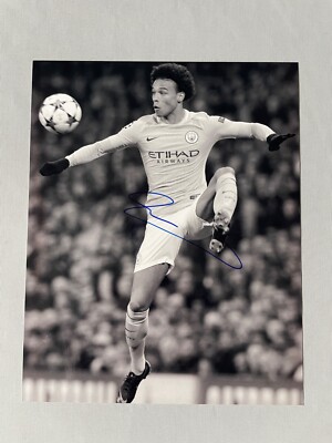 LEROY SANE ''Manchester City'' signed in-person photo 8x10 autograph + ACOA COA
