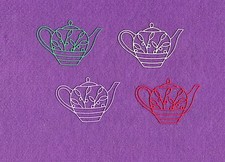 TEAPOT die cuts scrapbook cards