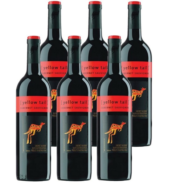 6 X Yellow Tail Australischer Cabernet Sauvignon Rotwein Trocken 13,5% Vol 75Cl-image