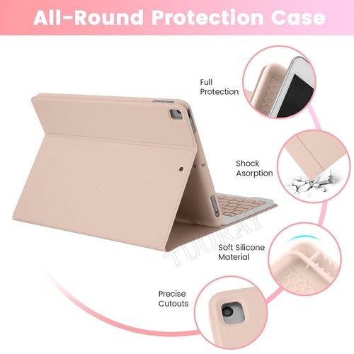 Backlit Keyboard Case Mouse For iPad 10.2 10.9 8/8/9/10th Gen Air 6 5 4 3 Pro 11 - Picture 13 of 51
