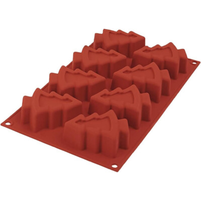SILIKOMART SILIKON KIEFERNFORM FARBE TERRAKOTTA 8,3 x 6,8 CM H 3 CM
