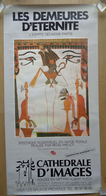 Antique Poster Exhibition EGYPT ETERNITY DWELLINGS 1977 Vintage Art Poster