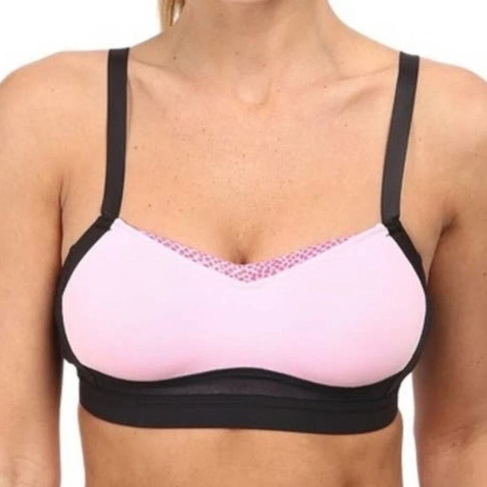 NUEVO Sujetador deportivo Moving Comfort Fineform XL 38A 38B 40A rosa loto correa negra 38 Foto 3 de 4