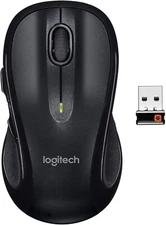 Logitech M510 Advanced Full-size Wireless Mouse with Laser-grade Tracking, Black