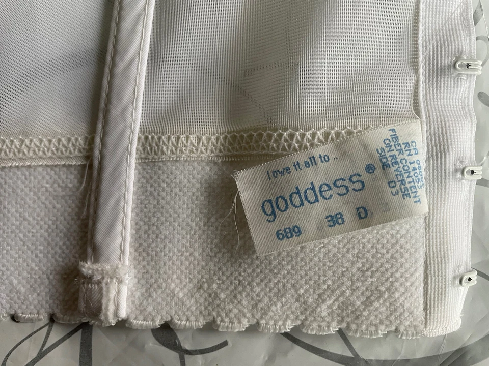 Женский бюстгальтер Goddess белый размер 38D кружевной свадебный бюстье длинная линия - Изображение 4 из 4