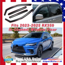 Fits 2023-2025 Lexus RX350 In-Channel Window Vent Visors Rain Guards Wind Shade