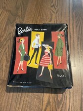 Vintage Barbie Case Trunk 1961 Black Vinyl