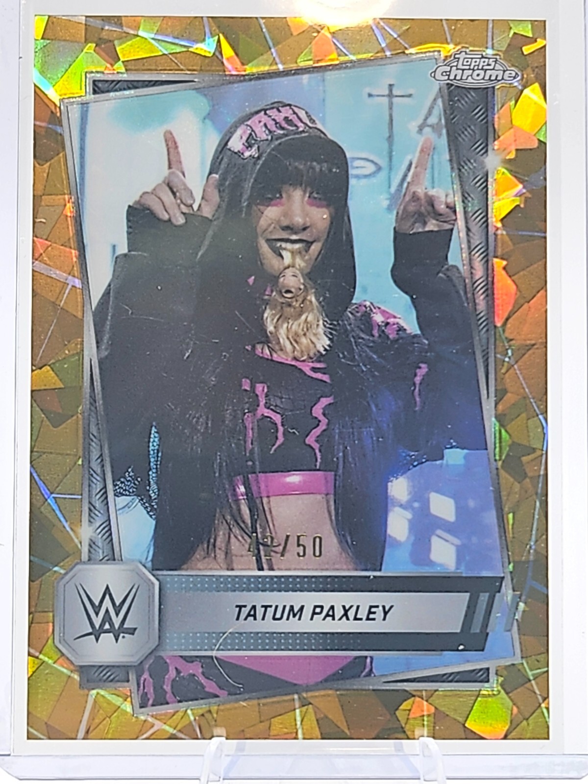 2025 Topps Chrome Sapphire WWE. Tatum Paxley - Gold 42/50