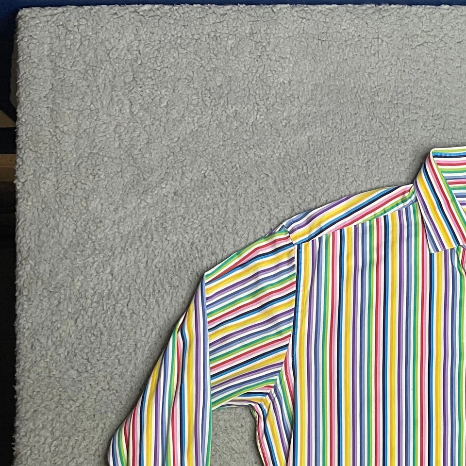 Camisa St Croix Vintage Hecha en Multicolor Manga Larga Con Botones Para Hombre L Foto 4 de 4