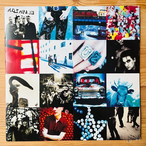 U2 Achtung Baby 12" Vinyl LP 1991 Island Records U28 510347-1 Uncensored Sleeve