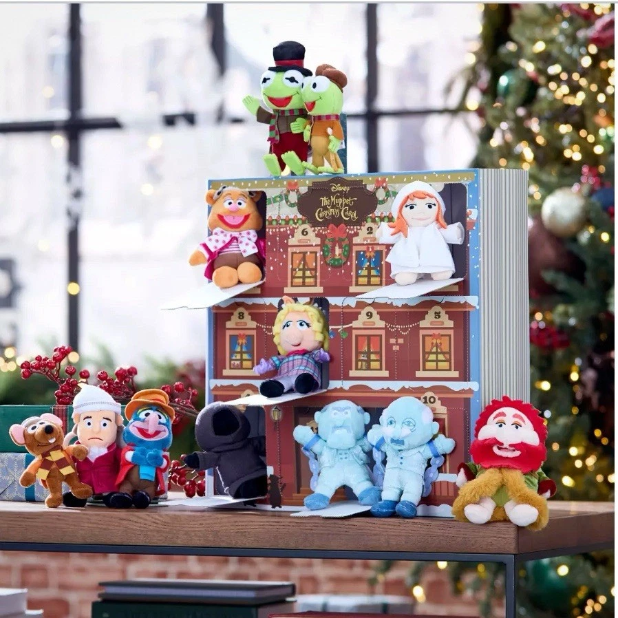 2025 WDW The Muppet Christmas Carol 12 días cuenta regresiva calendario peluche nuevo con etiquetas Disney Foto 3 de 4