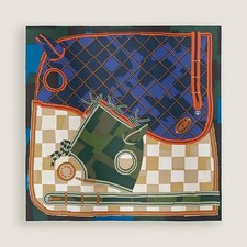 Herm s Silk Scarf 90 "Camails Carreaux"