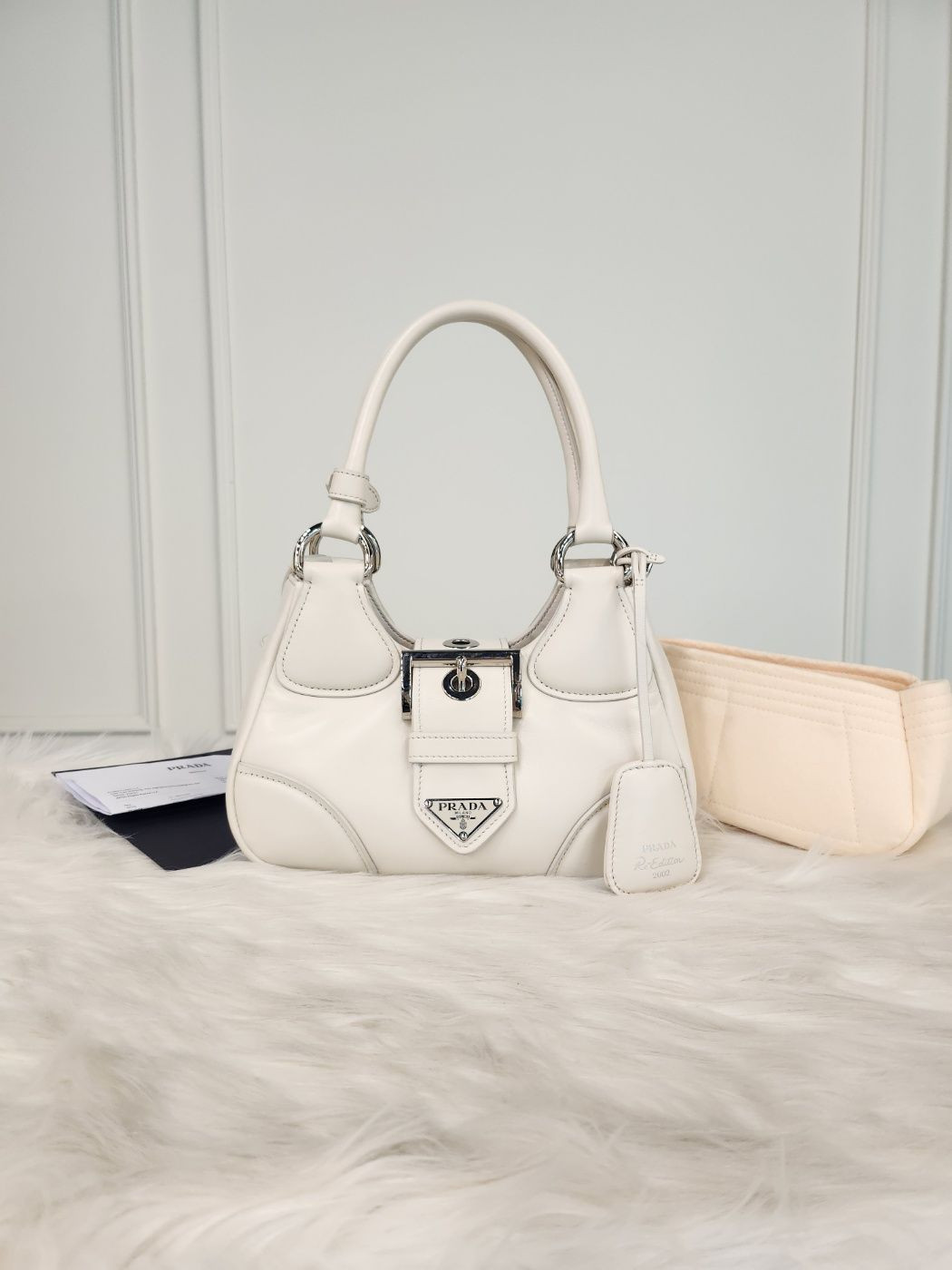Prada Moon Padding Nappa Shoulder Tote Bag 1BA381 77408819 Prada Moon Padding Nappa Shoulder Tote Bag 1BA381 77408819