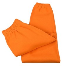 ADIDAS Originals Womens Orange Cotton Blend Fleece Lined Sweatpants 8 NWT