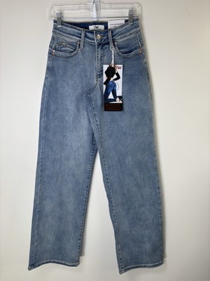 YMI Jeans Women s 3/26 Blue High Rise Straight Leg Med Wash 26x32