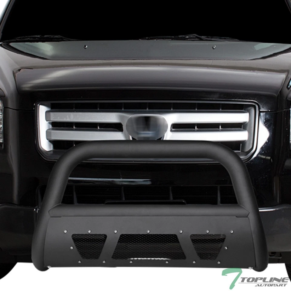 Topline For 2003-2008 Pilot/2006+ Ridgeline Studded Mesh Bull Bar - Matte Black Foto 2 de 4