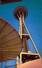 Space Needle from Below, c1950, Seattle, Washington