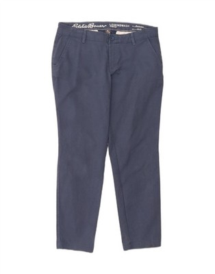 Eddie Bauer Damen Boyfriend Chino Hose US 6 Medium W32 L27 Marineblau RF08