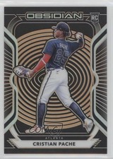 2021 Panini Chronicles Obsidian Electric Etch Orange 27/28 Cristian Pache 03bh