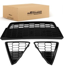 Front Bumper Grille For Ford Focus 2012-2014 Black Abs Plastic Direct Fit
