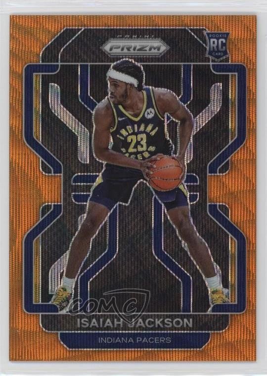 2021-22 Panini Prizm Orange Wave Prizm /60 Isaiah Jackson #309 Rookie RC