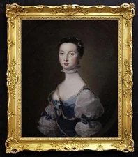 Handmade Old Master-Art Antique Oil Painting Women girl on canvas 24"x30"