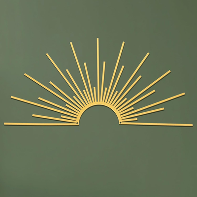 #ad Sun Gold Metal Wall Decor Minimalist Sun Sparkle Metal Wall Art Boho Abstract Sc $24.58