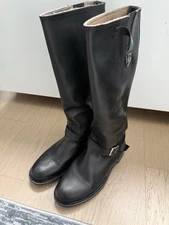 Chippewa High Shines Matte Black Size 8/8.5 Broken Buckle