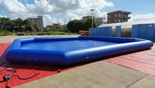 32.8×32.8×2FT Inflatable Swimming Pool with 110V Blower, Thick PVC Material