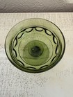 Indiana Glass Sherbet Dish Green Kings Crown Colony Thumbprint Ice Cream VTG — photo 2