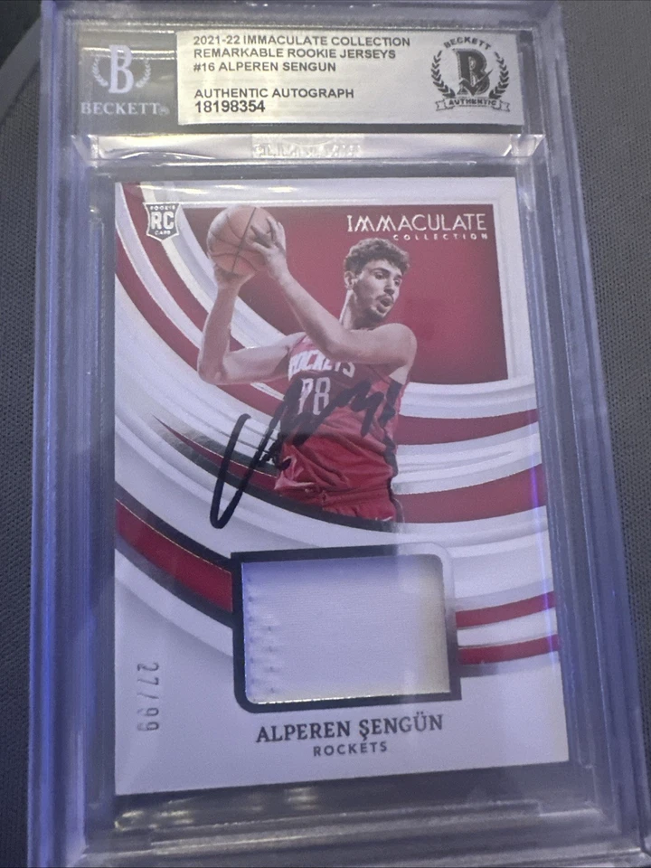 Alperen Sengun Signed 2021 Panini Immaculate Collection Rookie Jerseys /99 - Image 2 of 4