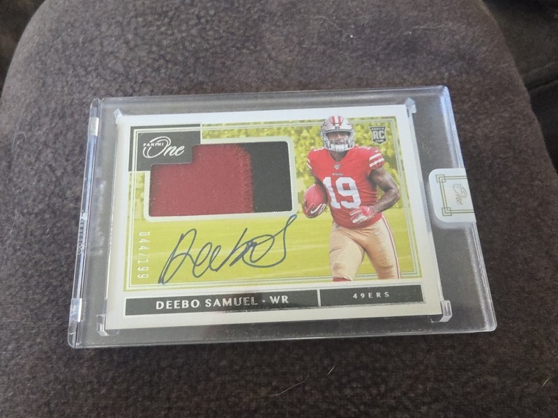 Deebo Samuel 2019 Panini One RC Auto 2 Color Jersey Patch SP /199 Sealed