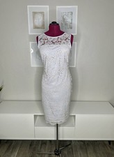 Lauren Ralph Lauren Lace Dress Women's 10 Floral Light Blue Cocktail Lined Midi