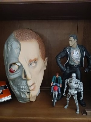 Terminator 2 T2 Lot T-800 Endoskeleton John Connor Bike Complete 1992 & mask