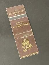 Matchbook Cover - Ritz Carlton Montreal