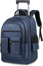 Zaino Trolley per PC Portatile Da 15.6 Pollici Borsa per Laptop Con Ruote Zainet