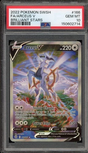Pokemon Arceus V Brilliant Stars Full Alt Art #166 PSA 10 Gem Mint