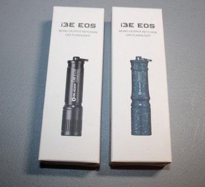 2 NEW Olight I3e Keychain Flashlights  Astral Cobalt + Black 90 Lumens Lot