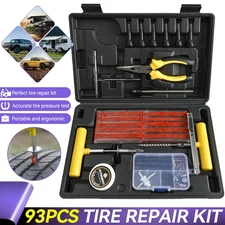 93pcs Heavy Duty Tire Puncture Repair Tool Tire Mending Kit For Auto Motorbike