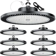 THELUX 6Pack Super Bright 200W LED High Bay Light with 30000lm 5000K,100V-277...